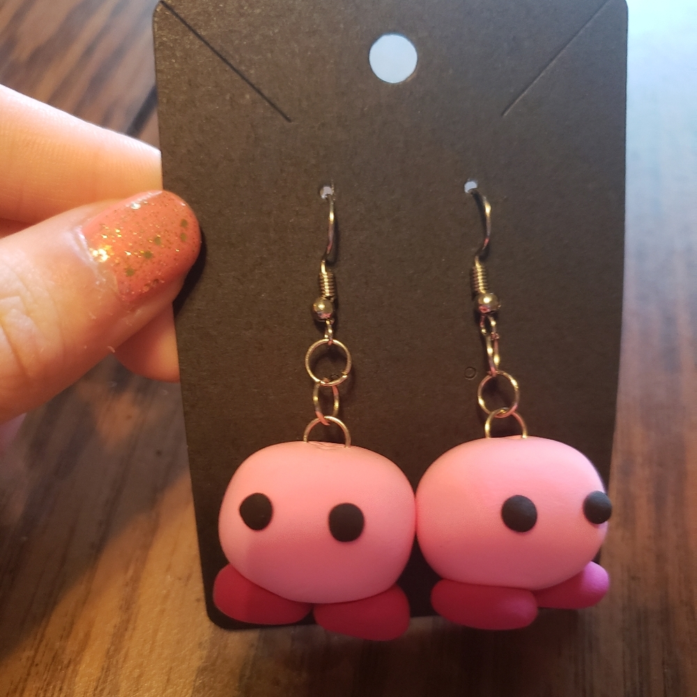 Chibi Kirby Earrings